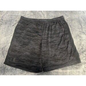 NWOT Under Armour Mens Black Gray Space Dye Logo Athletic Basketball Shorts XXL